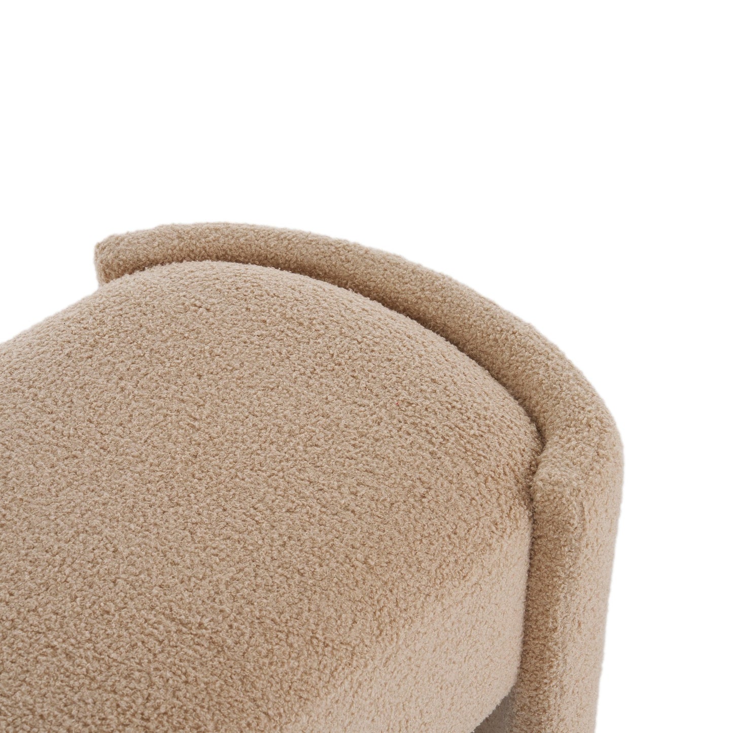 Elegant Simple Long Ottoman Bench in Light Camel with Wooden Frame and Polyester Upholstery, 61.25 x 19.75 x 19.25 inches - 1st Choice Furniture Direct