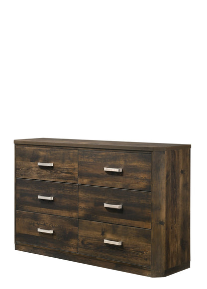 Elettra Rustic Walnut Finish Dresser - 1st Choice Furniture Direct