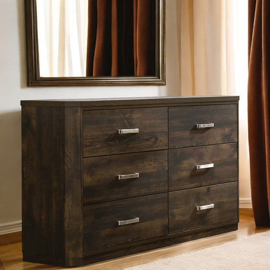 Elettra Rustic Walnut Finish Dresser - 1st Choice Furniture Direct