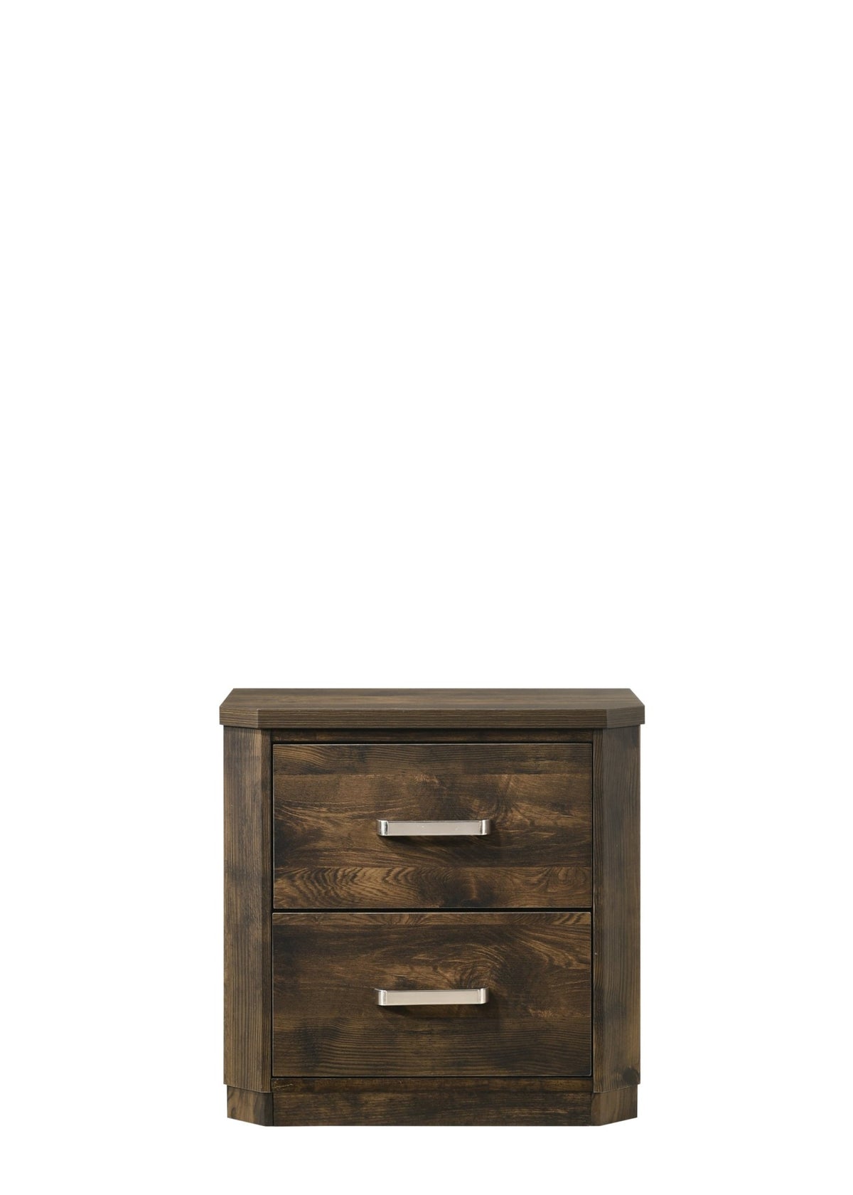 Elettra Rustic Walnut Finish Nightstand - 1st Choice Furniture Direct