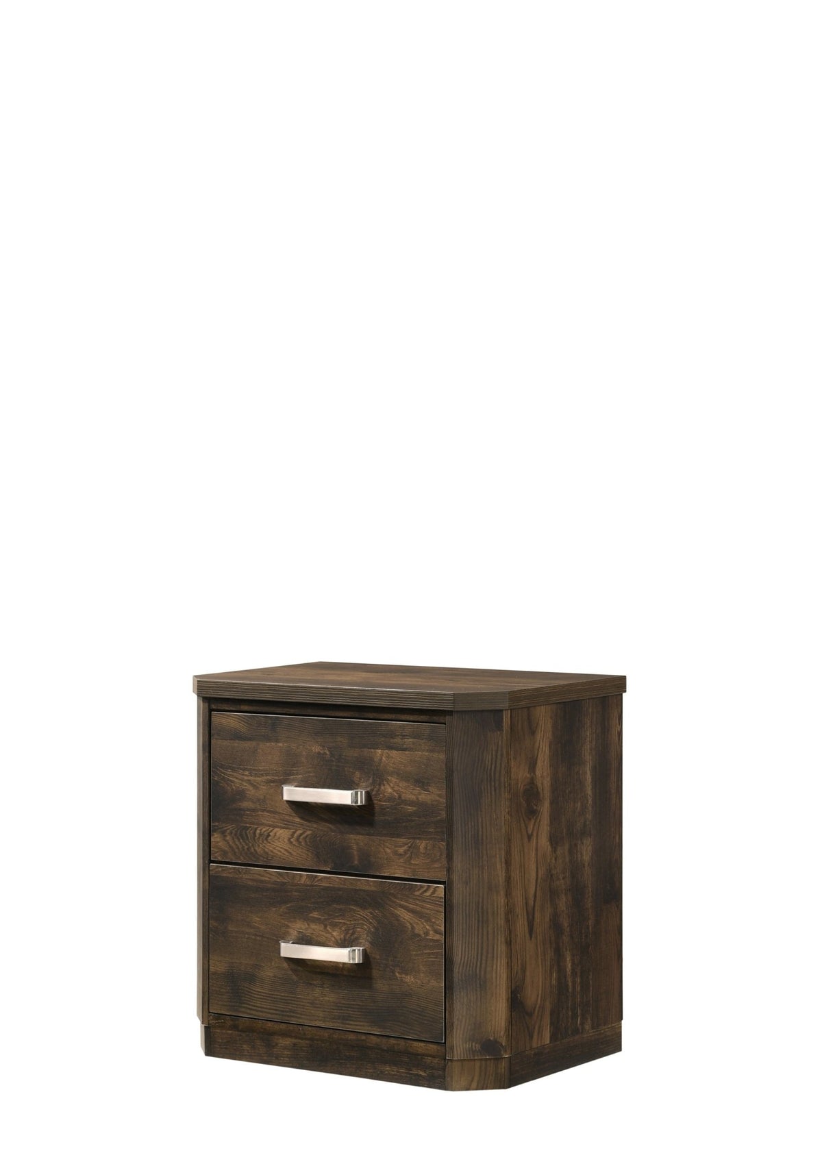 Elettra Rustic Walnut Finish Nightstand - 1st Choice Furniture Direct