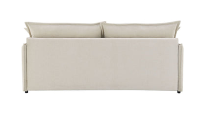 Elisea Beige Fabric Sleeper Sectional Sofa w/ 2 Toss Pillows - 1st Choice Furniture Direct