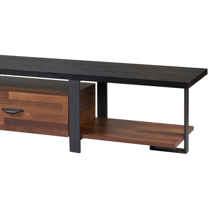 Elling Walnut & Black Finish TV Stand - 1st Choice Furniture Direct