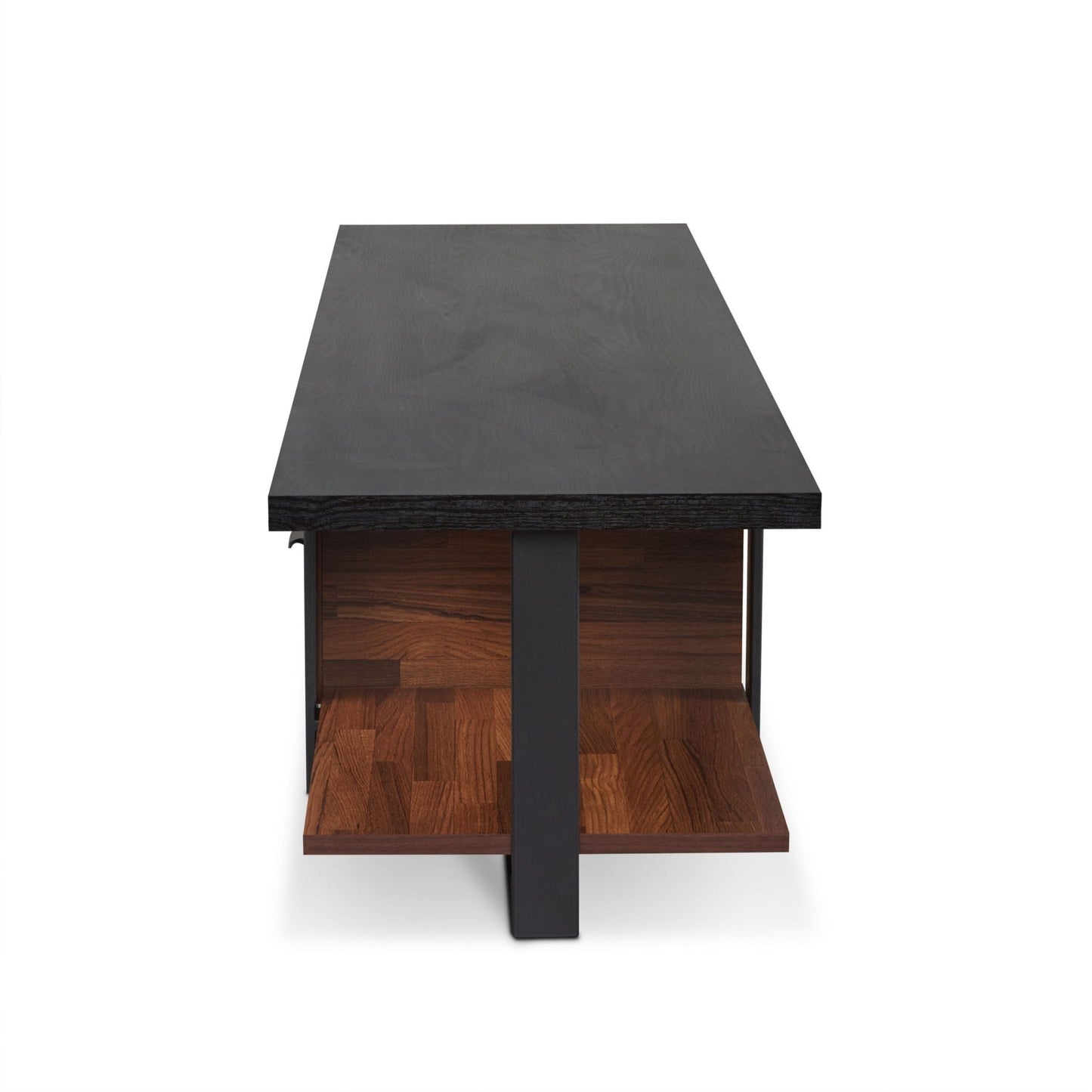Elling Walnut & Black Finish TV Stand - 1st Choice Furniture Direct