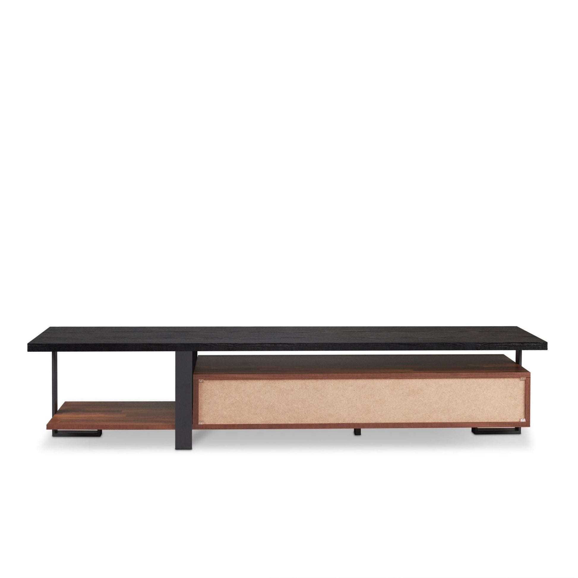 Elling Walnut & Black Finish TV Stand - 1st Choice Furniture Direct