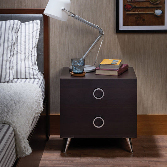Elms Espresso Finish Accent Table - 1st Choice Furniture Direct