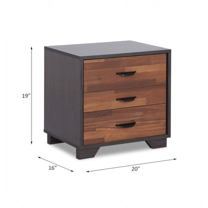 Eloy Walnut & Espresso Finish Accent Table - 1st Choice Furniture Direct