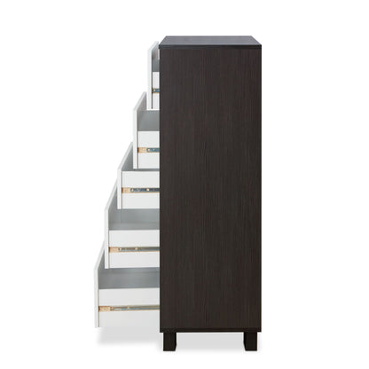 Eloy White & Espresso Finish Chest - 1st Choice Furniture Direct