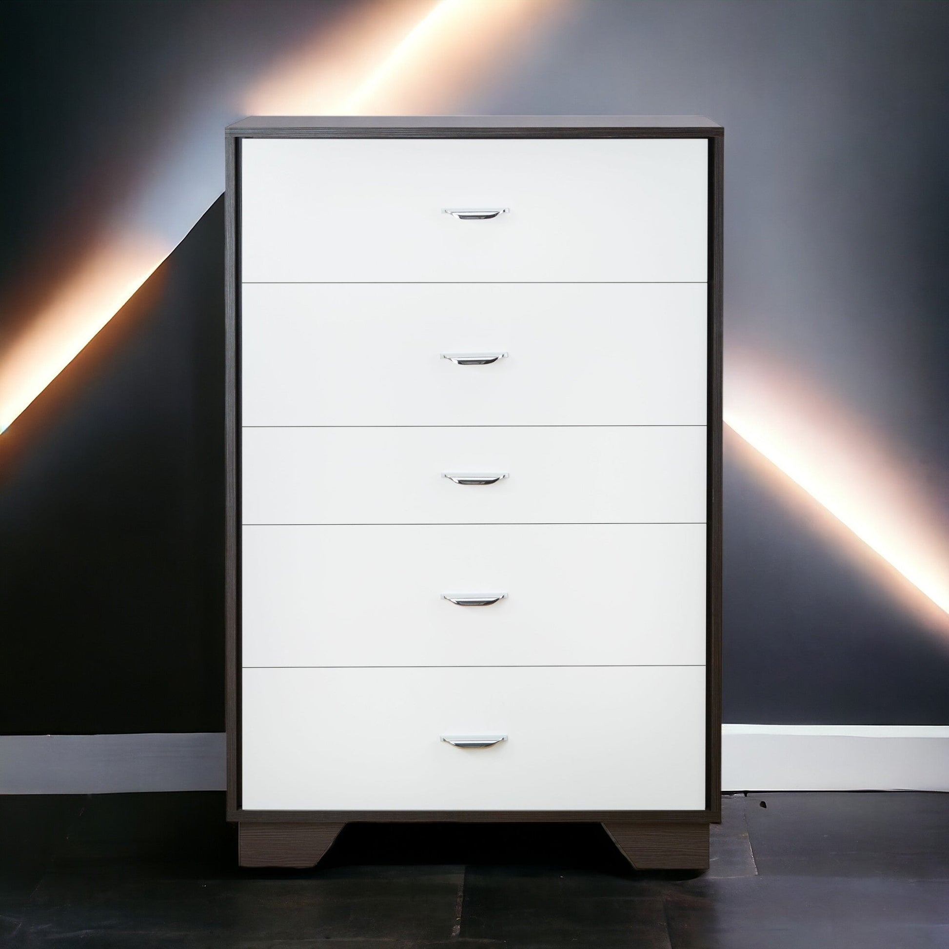 Eloy White & Espresso Finish Chest - 1st Choice Furniture Direct