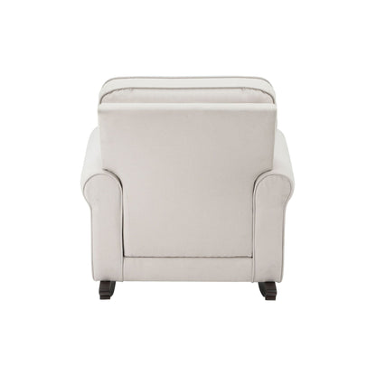Elvin Beige Fabric Rocking Chair - 1st Choice Furniture Direct