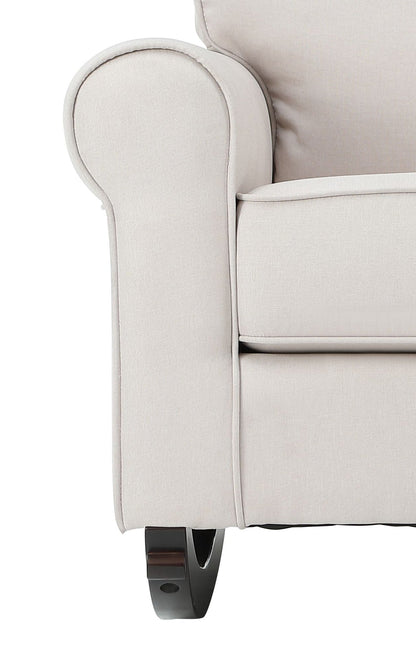 Elvin Beige Fabric Rocking Chair - 1st Choice Furniture Direct