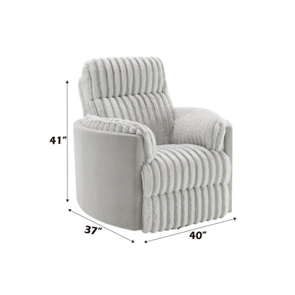 Emee Gray Corduroy Glider Recliner w/ Swivel - 1st Choice Furniture Direct