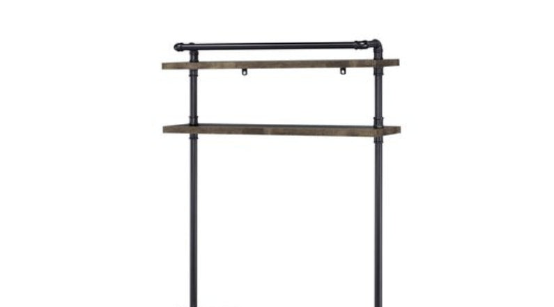 Ensata Rustic Oak & Black Finish Writing Desk - 1st Choice Furniture Direct