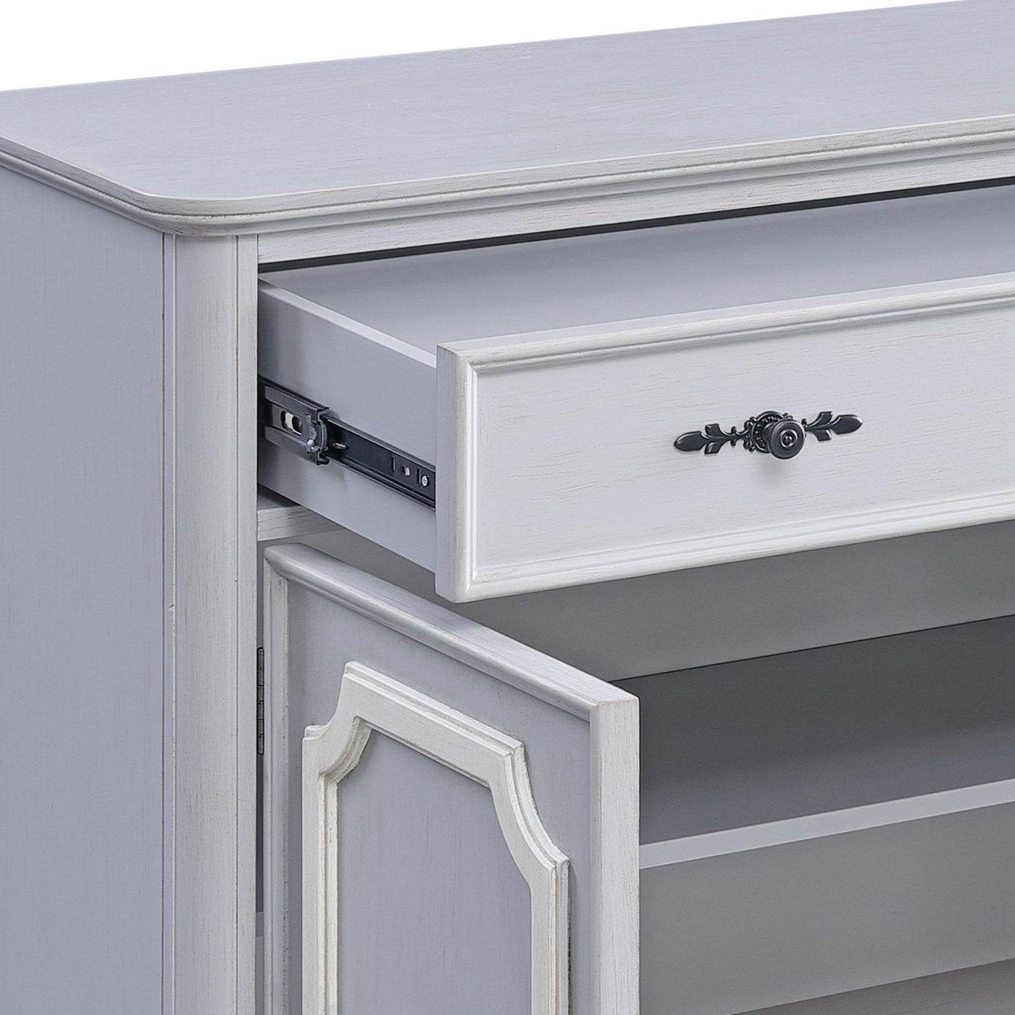 Enyin Gray Finish Cabinet - 1st Choice Furniture Direct