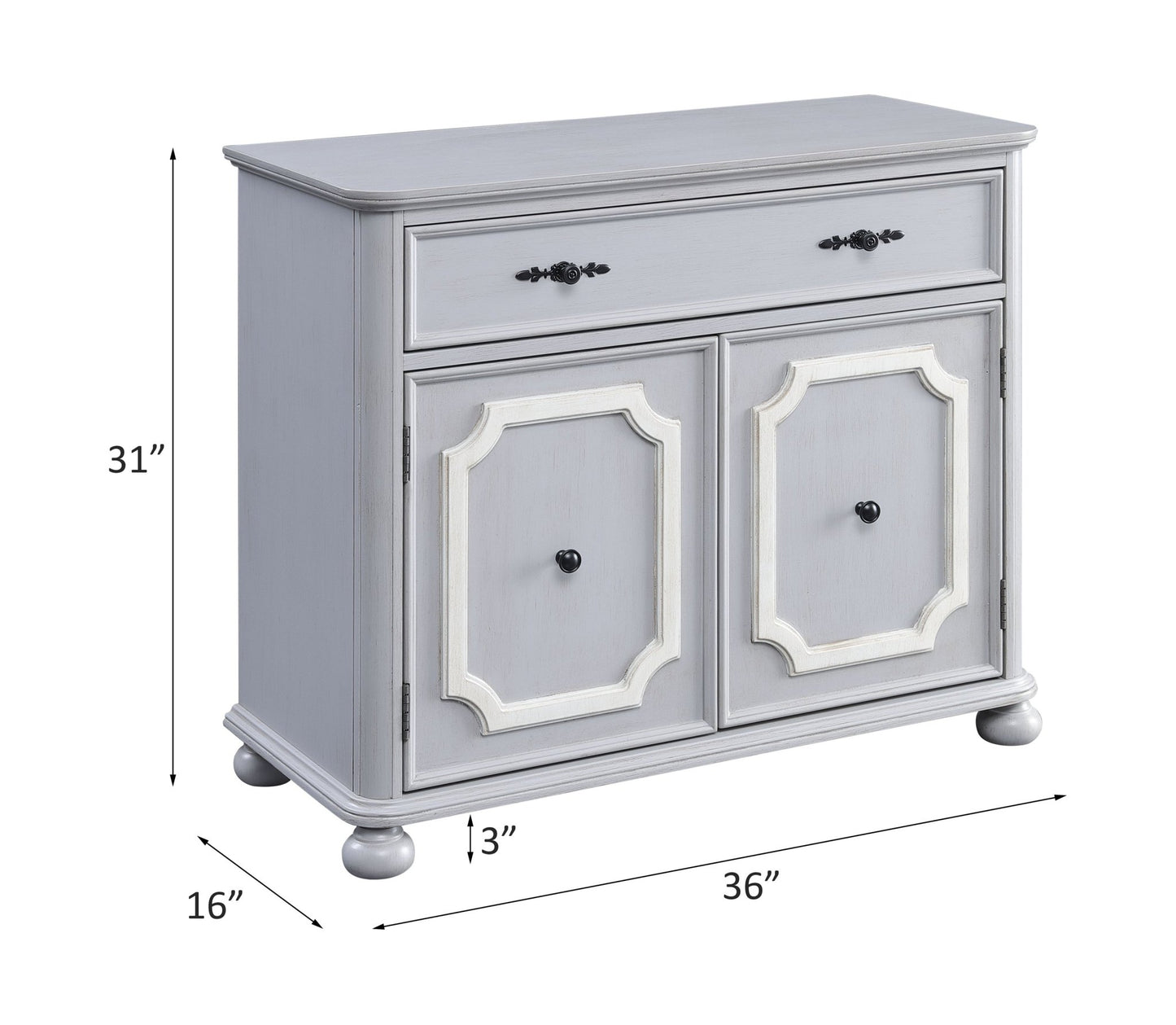 Enyin Gray Finish Cabinet - 1st Choice Furniture Direct