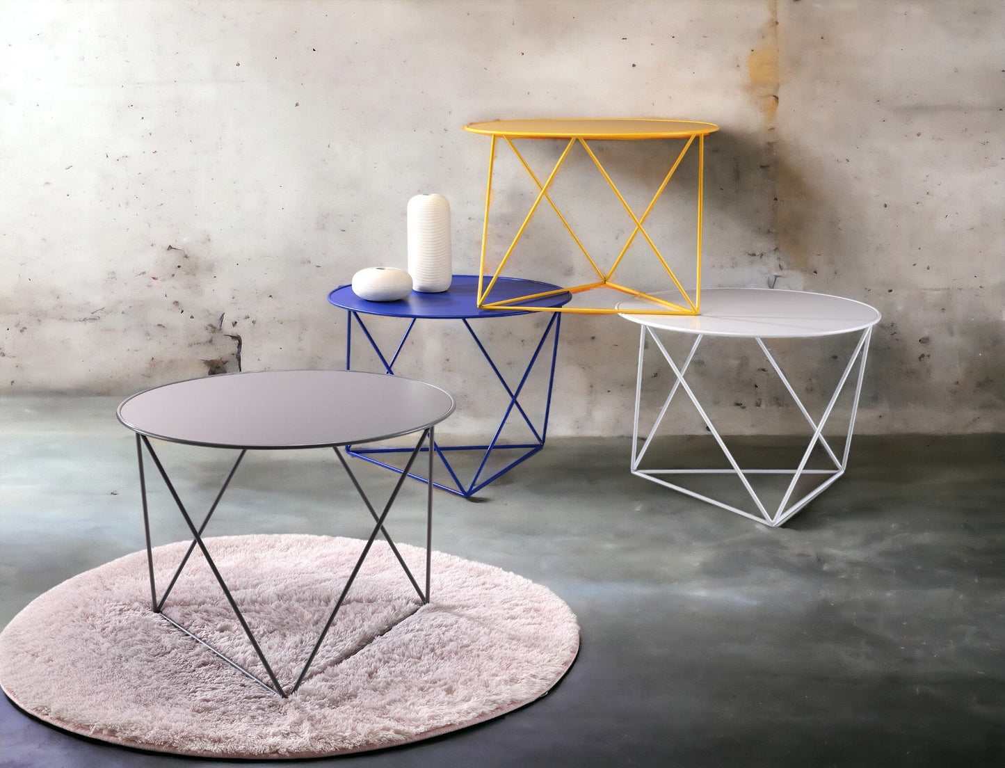 Epidia White color Display & Utility Accent Table - 1st Choice Furniture Direct