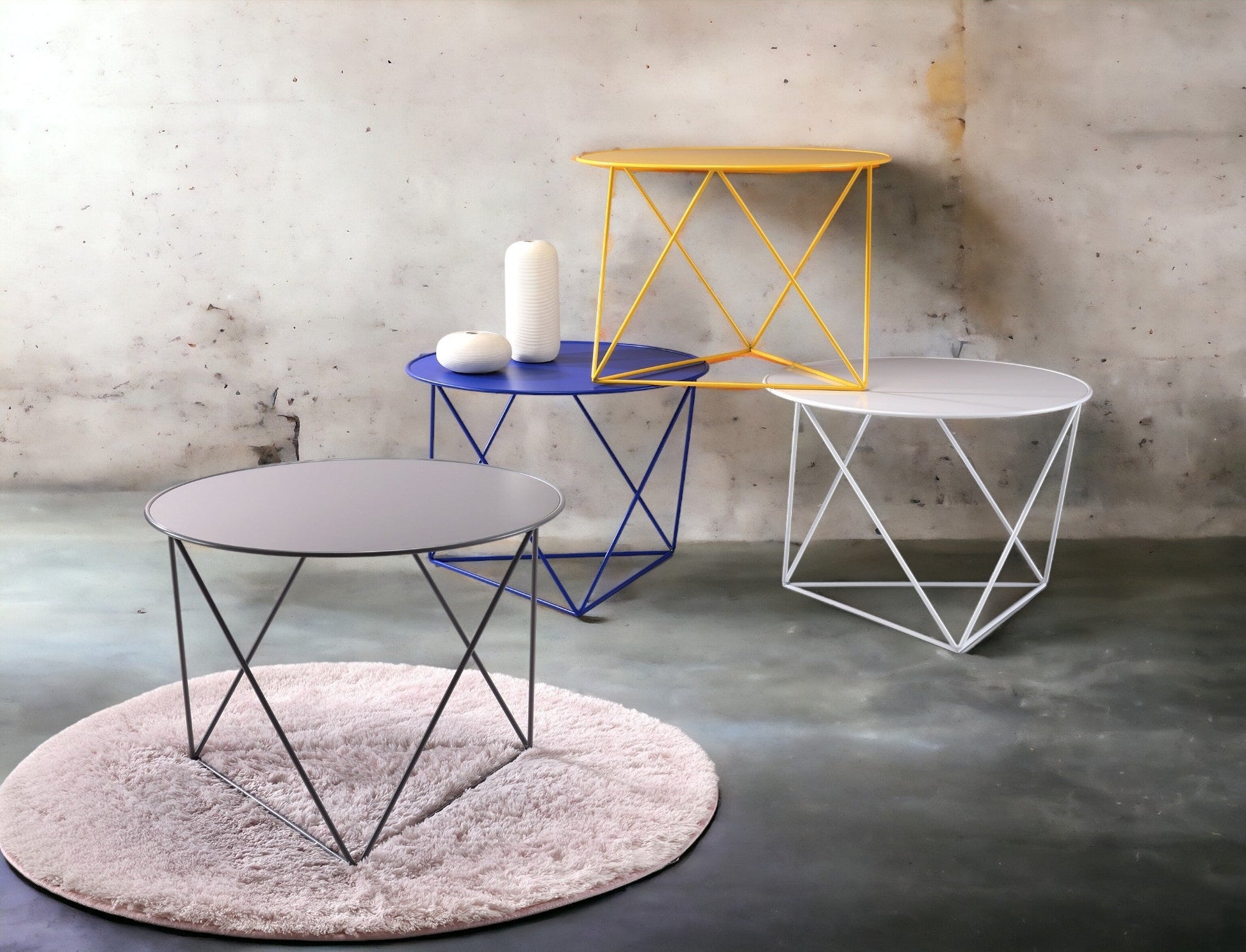 Epidia White color Display & Utility Accent Table - 1st Choice Furniture Direct