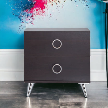 Espresso Accent Table with 2 Storage Drawers - 1st Choice Furniture Direct