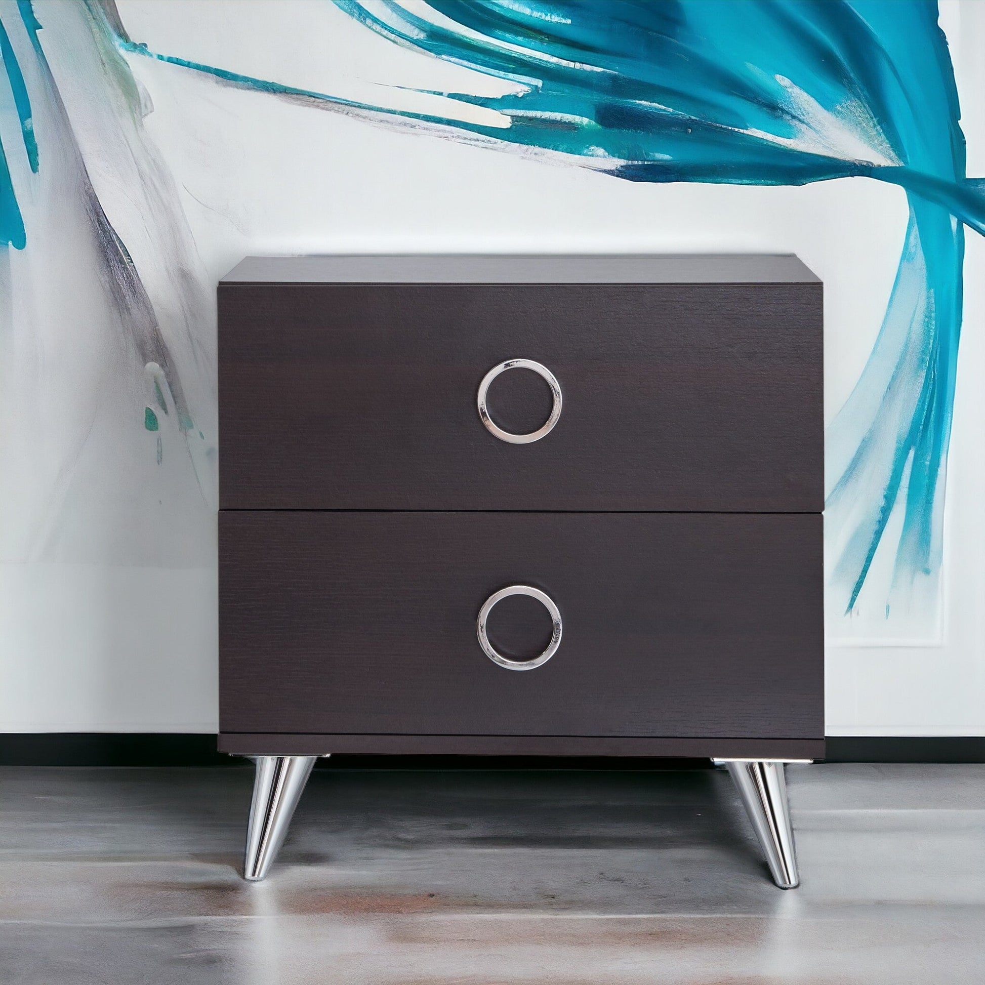 Espresso Accent Table with 2 Storage Drawers - 1st Choice Furniture Direct