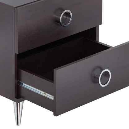 Espresso Accent Table with 2 Storage Drawers - 1st Choice Furniture Direct