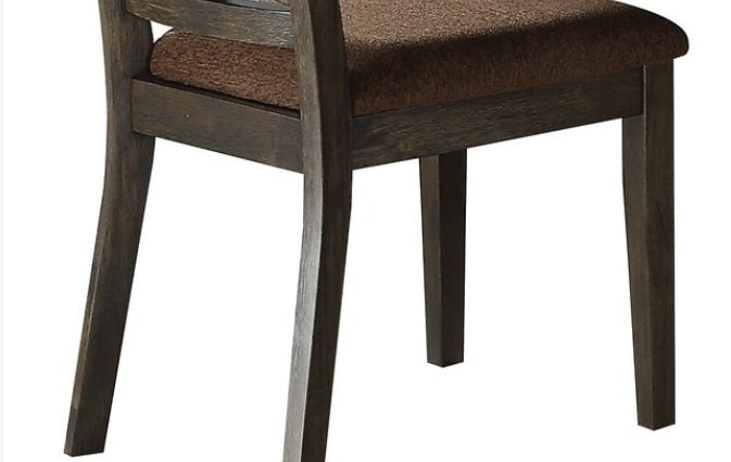 Espresso Dining Chair with Open Oval Back Design - 1st Choice Furniture Direct