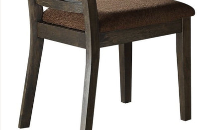 Espresso Dining Chair with Open Oval Back Design - 1st Choice Furniture Direct