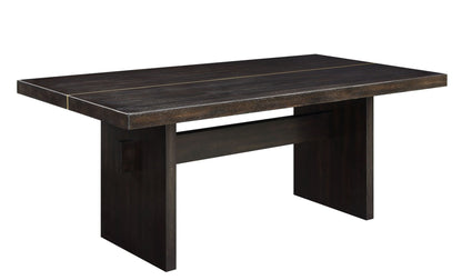Espresso Dining Table with Gold Accents - 1st Choice Furniture Direct