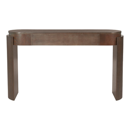 Espresso Entryway Console Table with Drawers | Fluted Sofa Table - 1st Choice Furniture Direct