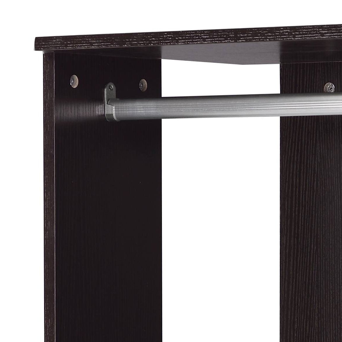 Espresso Hall Tree with Mirror, Hanging Rod and Storage - 1st Choice Furniture Direct