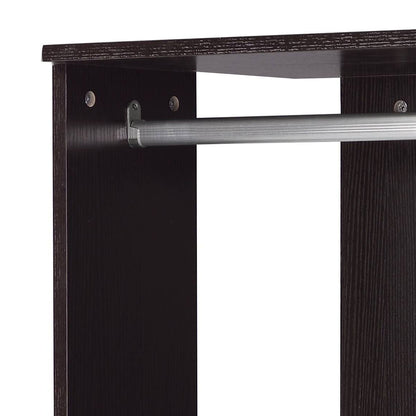 Espresso Hall Tree with Mirror, Hanging Rod and Storage - 1st Choice Furniture Direct