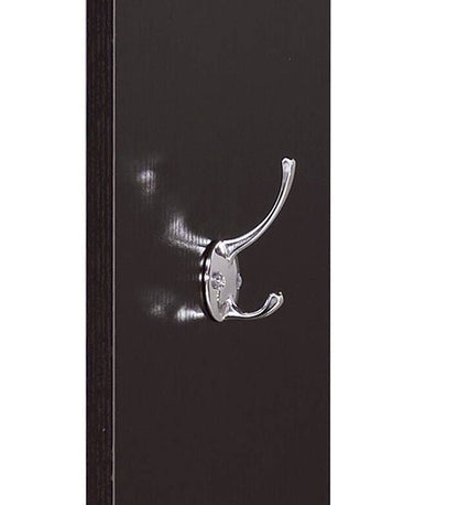 Espresso Hall Tree with Mirror, Hanging Rod and Storage - 1st Choice Furniture Direct