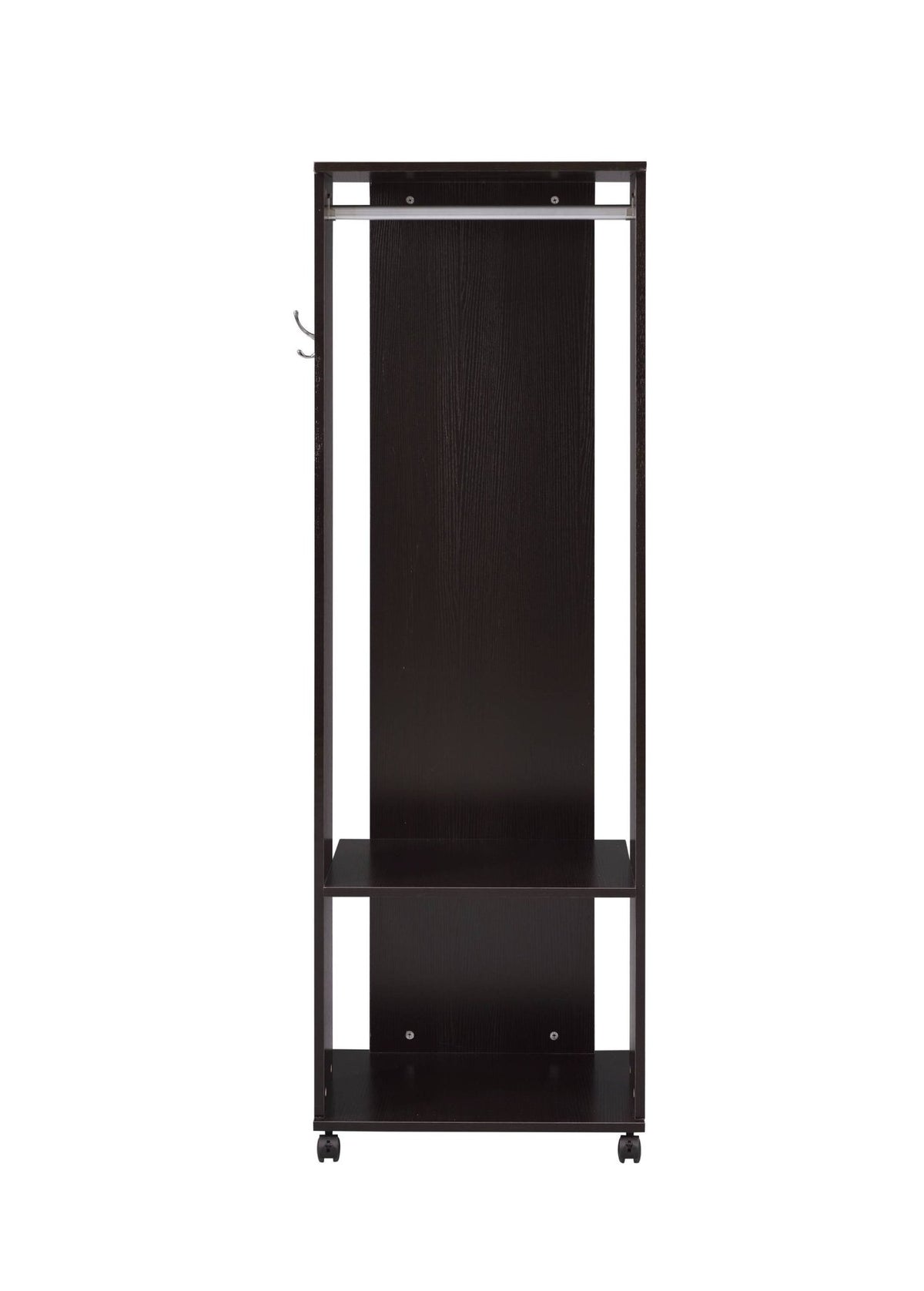 Espresso Hall Tree with Mirror, Hanging Rod and Storage - 1st Choice Furniture Direct
