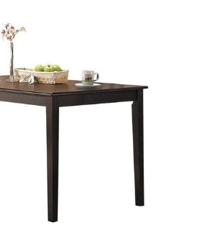 Espresso Rectangular Dining Table with Tapered Wooden Legs - 1st Choice Furniture Direct
