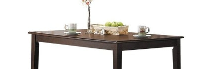 Espresso Rectangular Dining Table with Tapered Wooden Legs - 1st Choice Furniture Direct