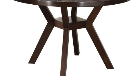 Espresso Round Dining Table with Storage Shelf - 1st Choice Furniture Direct