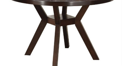 Espresso Round Dining Table with Storage Shelf - 1st Choice Furniture Direct