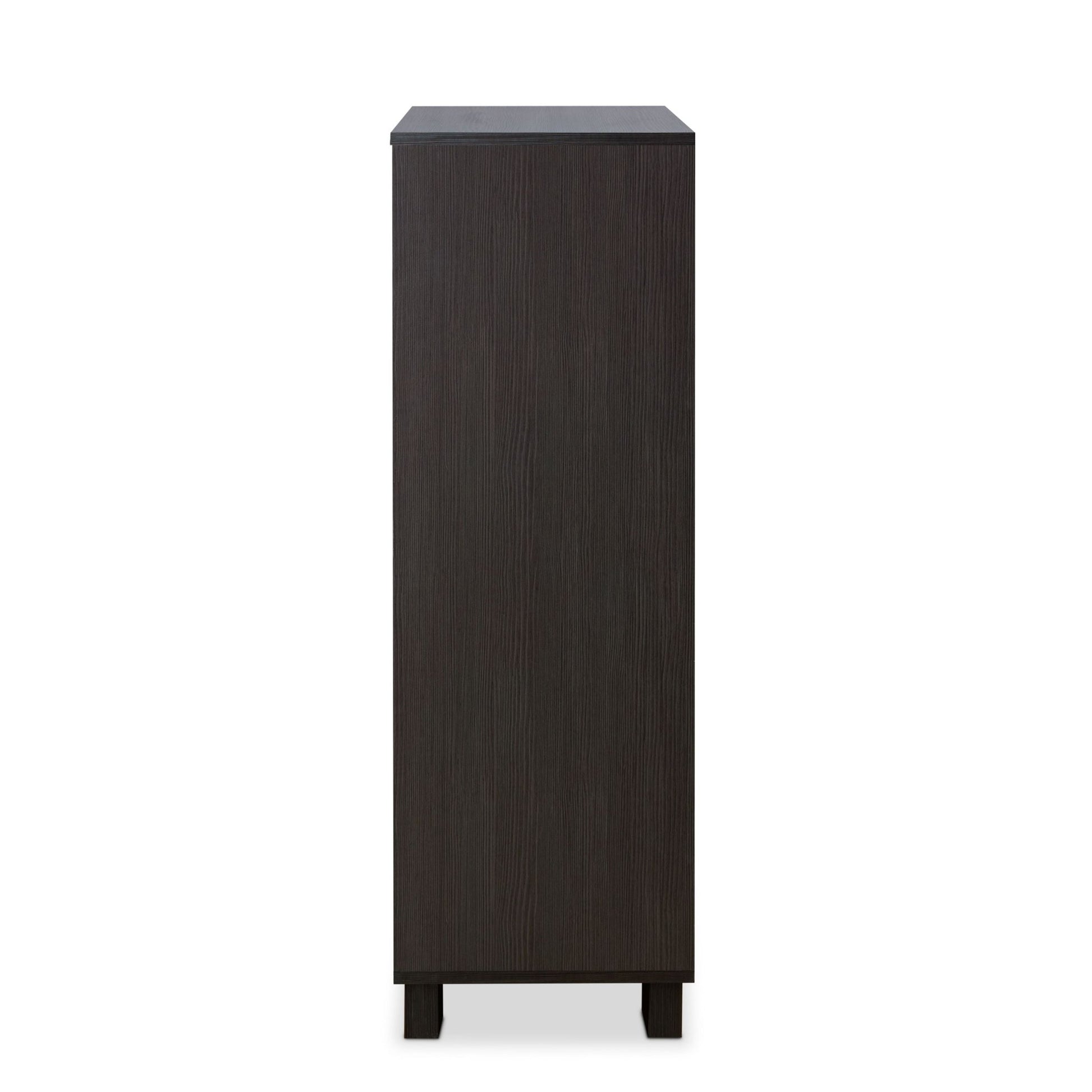 Espresso & White 5-Drawer Chest with Metal Legs - 1st Choice Furniture Direct
