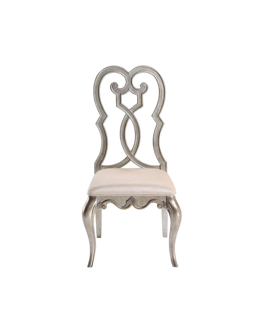 Esteban Antique Champagne Finish Side Chair(Set of 2) - 1st Choice Furniture Direct