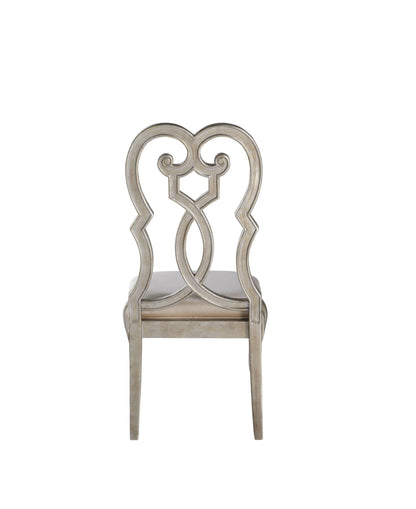 Esteban Antique Champagne Finish Side Chair(Set of 2) - 1st Choice Furniture Direct