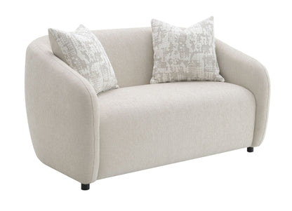 Etienne Beige Linen Loveseat w/3 Pillows - 1st Choice Furniture Direct