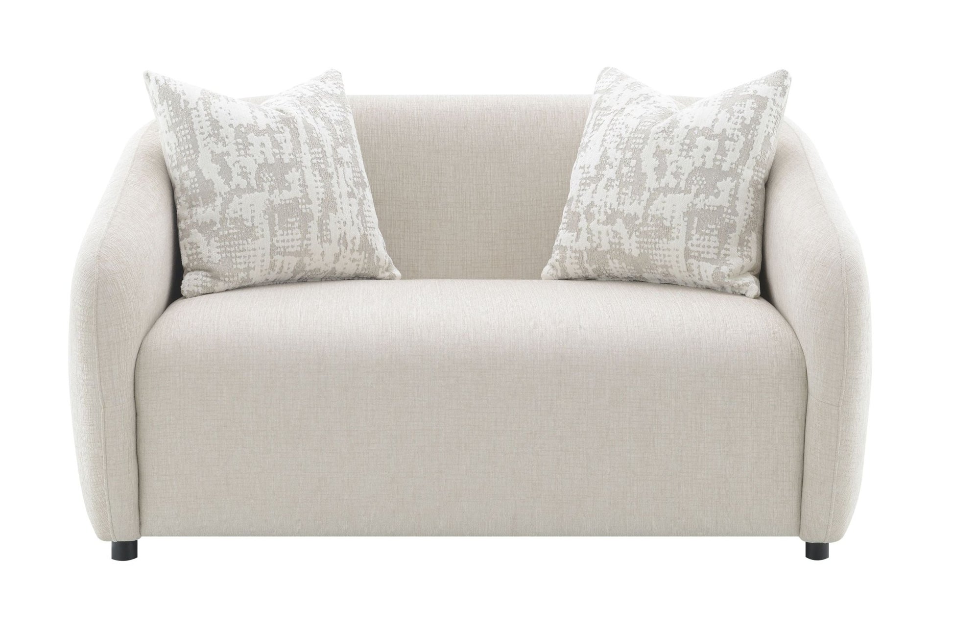 Etienne Beige Linen Loveseat w/3 Pillows - 1st Choice Furniture Direct