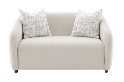 Etienne Beige Linen Loveseat w/3 Pillows - 1st Choice Furniture Direct