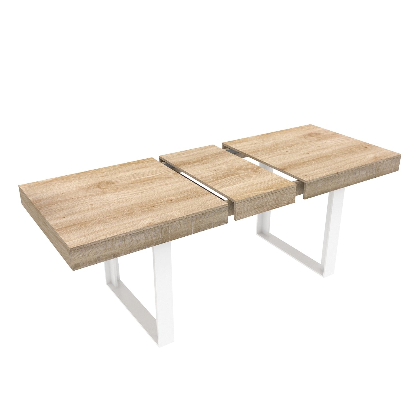 Extendable Dining Room Table for 6 8 10, Modern Farmhouse Wooden Kitchen Expanding Table, Long Large Expandable Dining Room Conference Table - 1st Choice Furniture Direct