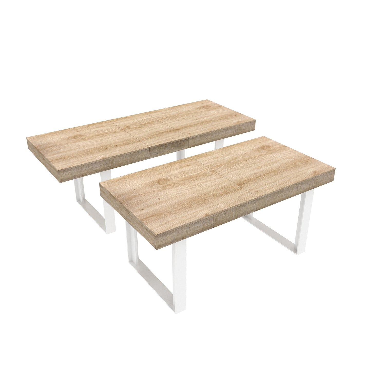 Extendable Dining Room Table for 6 8 10, Modern Farmhouse Wooden Kitchen Expanding Table, Long Large Expandable Dining Room Conference Table - 1st Choice Furniture Direct