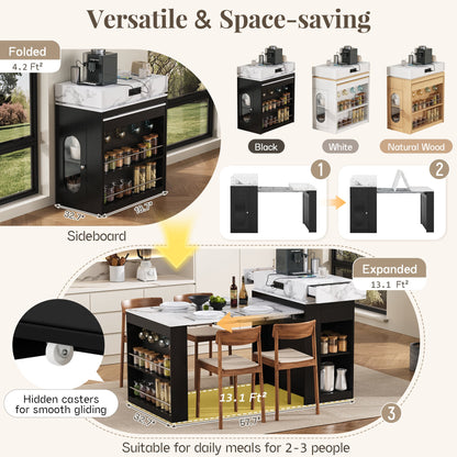 Extendable Dining Table with Storage and Power Outlet - 1st Choice Furniture Direct