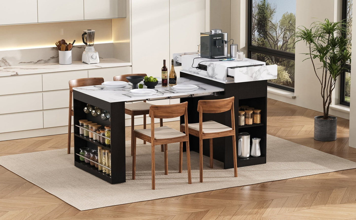 Extendable Dining Table with Storage and Power Outlet - 1st Choice Furniture Direct
