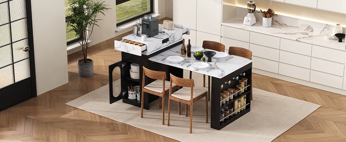 Extendable Dining Table with Storage and Power Outlet - 1st Choice Furniture Direct
