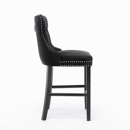 1st Choice Elegant Black Velvet Chair with Foam Filling Stylish Seating