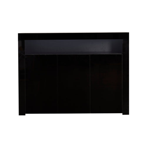 1st Choice Modern Sideboard Storage Cabinet Black High Gloss