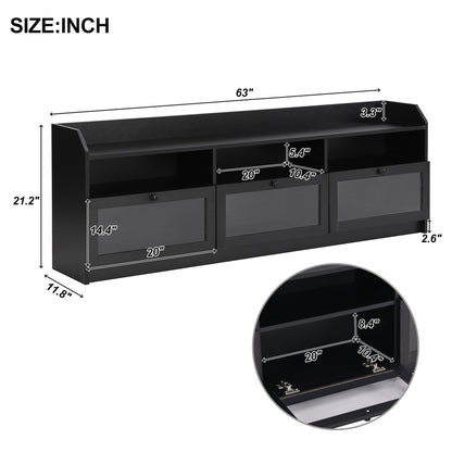 1st Choice Elegant Modern TV Console Table Wall Unit for TVs Up to 65"